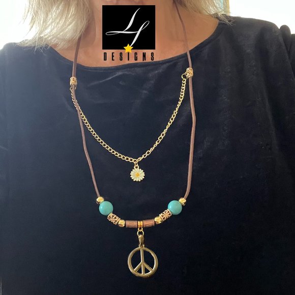lf Designs: SUNFLOWER CENTER"PEACE" Necklace - Picture 7 of 7